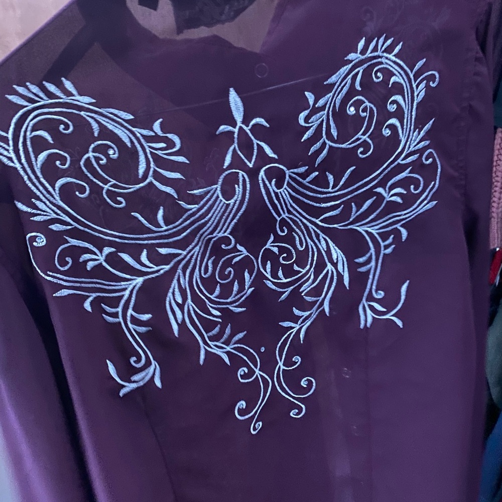 Mesh Western Button Up